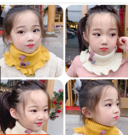 Khăn len cổ nhún dạng ống hình hươu