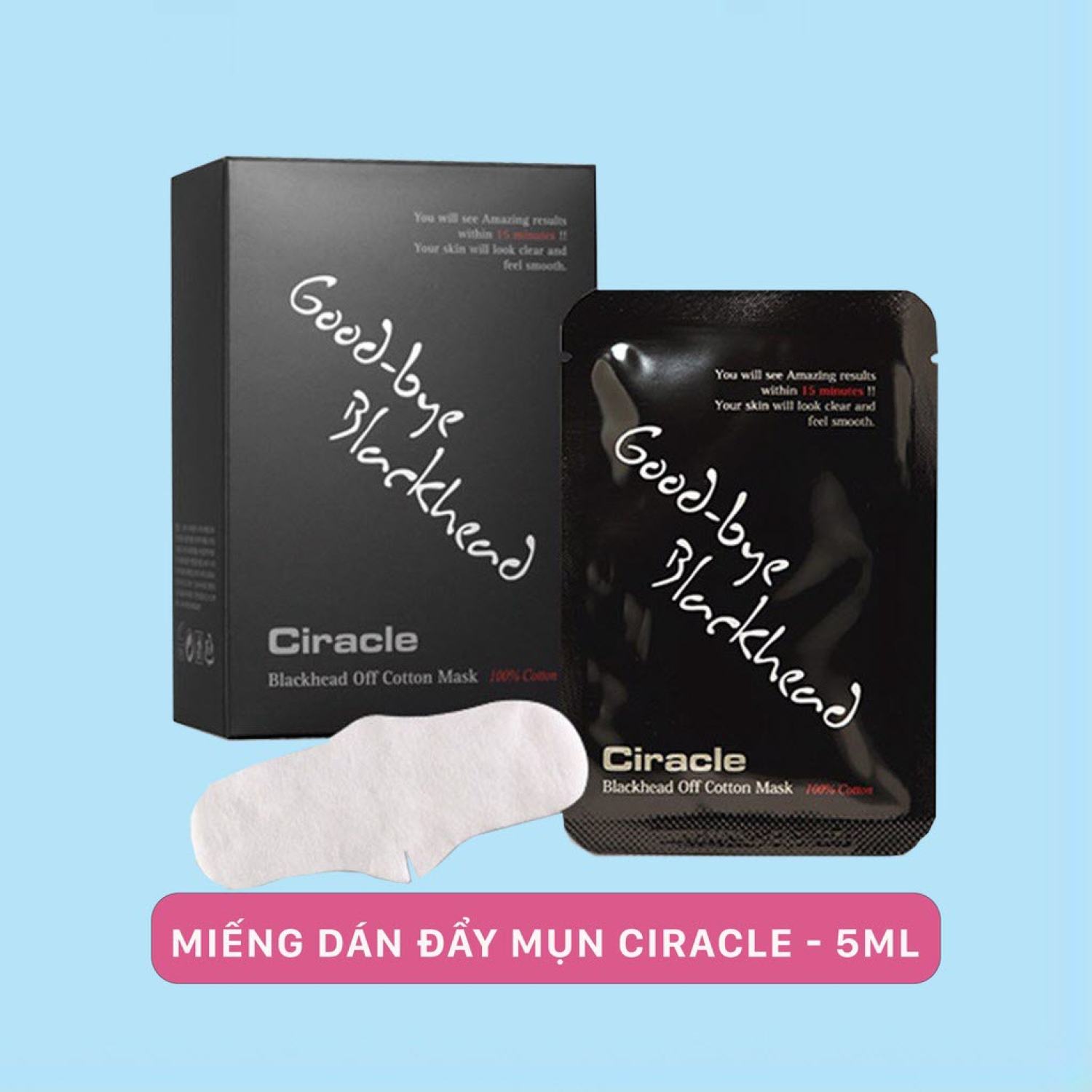 Miếng dán mụn Ciracle dán đẩy mụn mủi đầu đen Ciracle goodbye blackhead 5ml