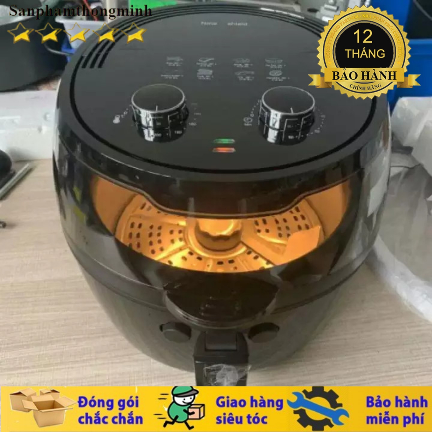 Nồi chiên không dầu cơ nine shield 8 lít