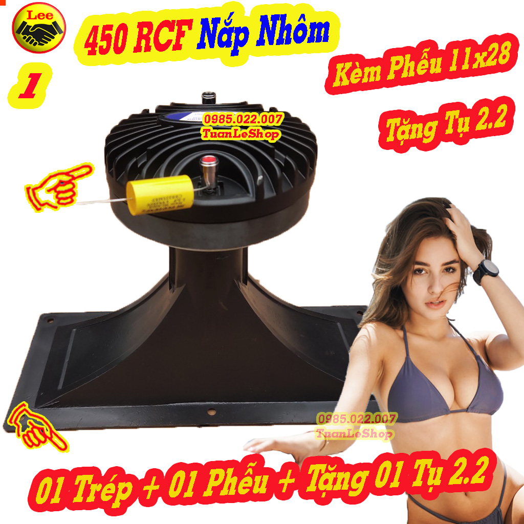 TREBLE 450 RCF NẮP NHÔM -  LOA TREP KÈN – Giá 1 CHIẾC KÈM PHỄU 11x28  VÀ TẶNG TỤ - HAY HƠN NHIỀU  45