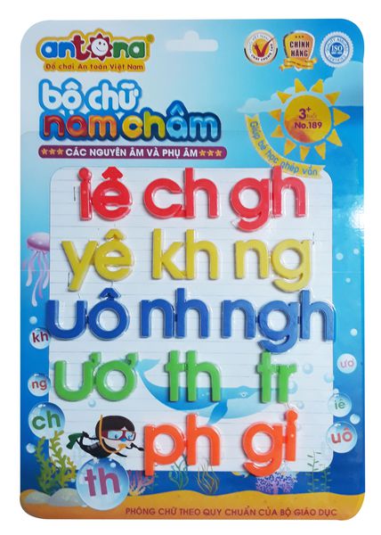 Vỉ Bộ chữ nam châm – Các nguyên âm, phụ âm ghép