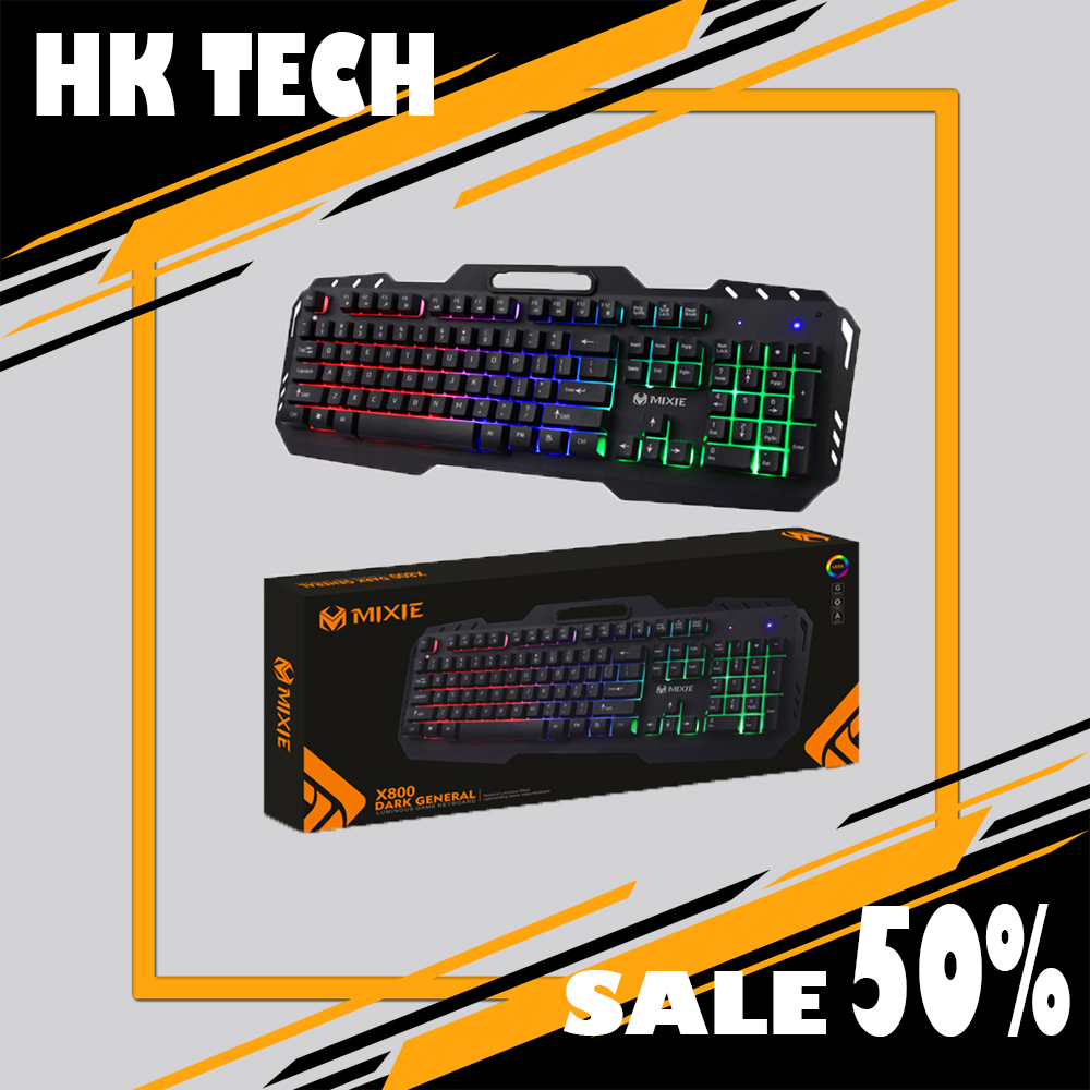 BÀN PHÍM CHƠI GAME MIXIE X800 BÀN PHÍM GIẢ CƠ GAMING CAO CẤP X800 LED FULL CHỨC NĂNG FULL LED RGB