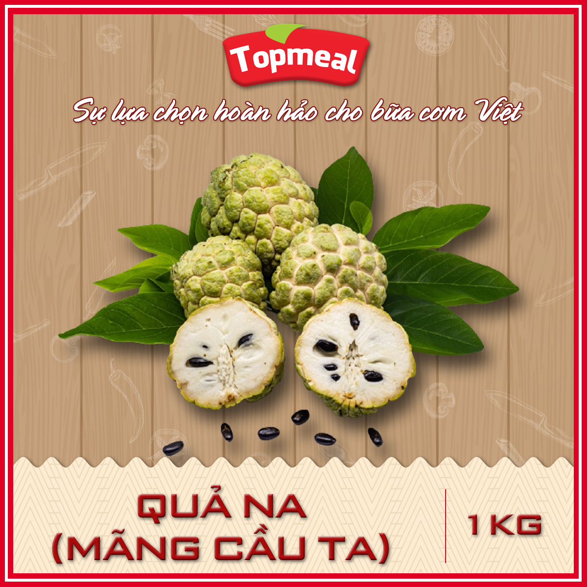 HCM - Quả na (Mãng cầu ta) (1 kg) - [Giao nhanh TPHCM]