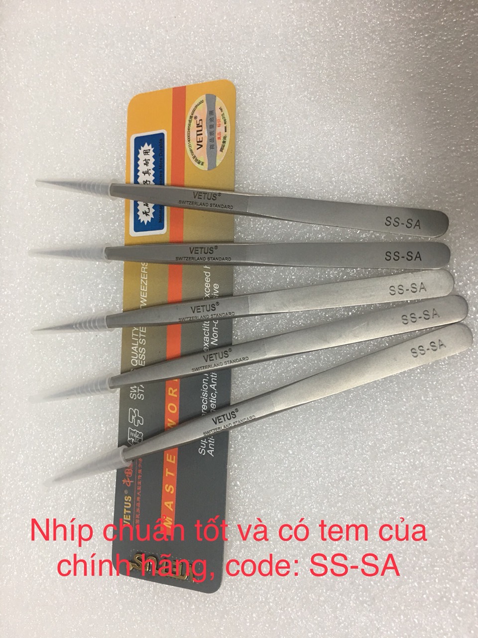 [HCM]Nhíp nhặt lông yến chuẩn Vetus (bìa cam loại tốt)