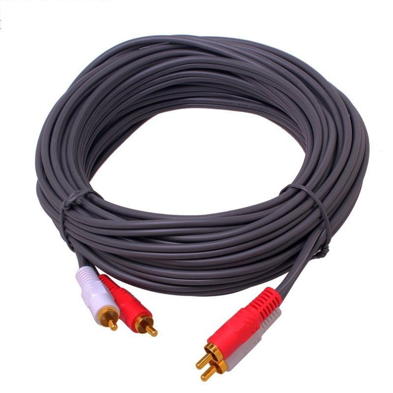 Cáp âm thanh audio 2 đầu hoa sen nối 2 đầu hoa sen 2-2 10m dtech dt-6204