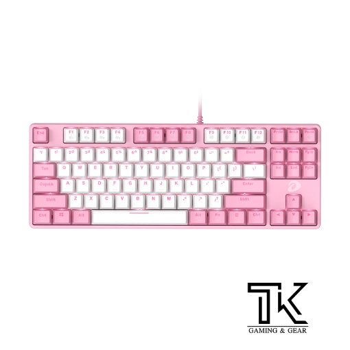 Bàn phím cơ dareu ek87 pink white