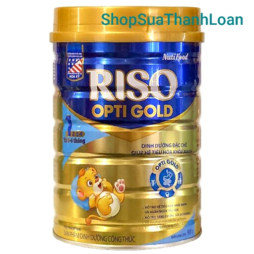 Sữa bột nutifood riso opti gold 1 850g.