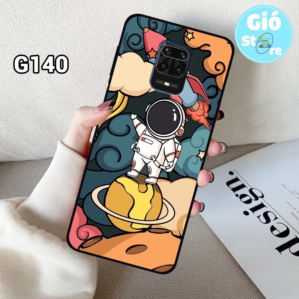 Ốp lưng xiaomi redmi note 9/ note 9s/ note 9 pro in hình phi hành gia đáng yêu,vũ trụ,lưng nhựa cứng viền dẻo