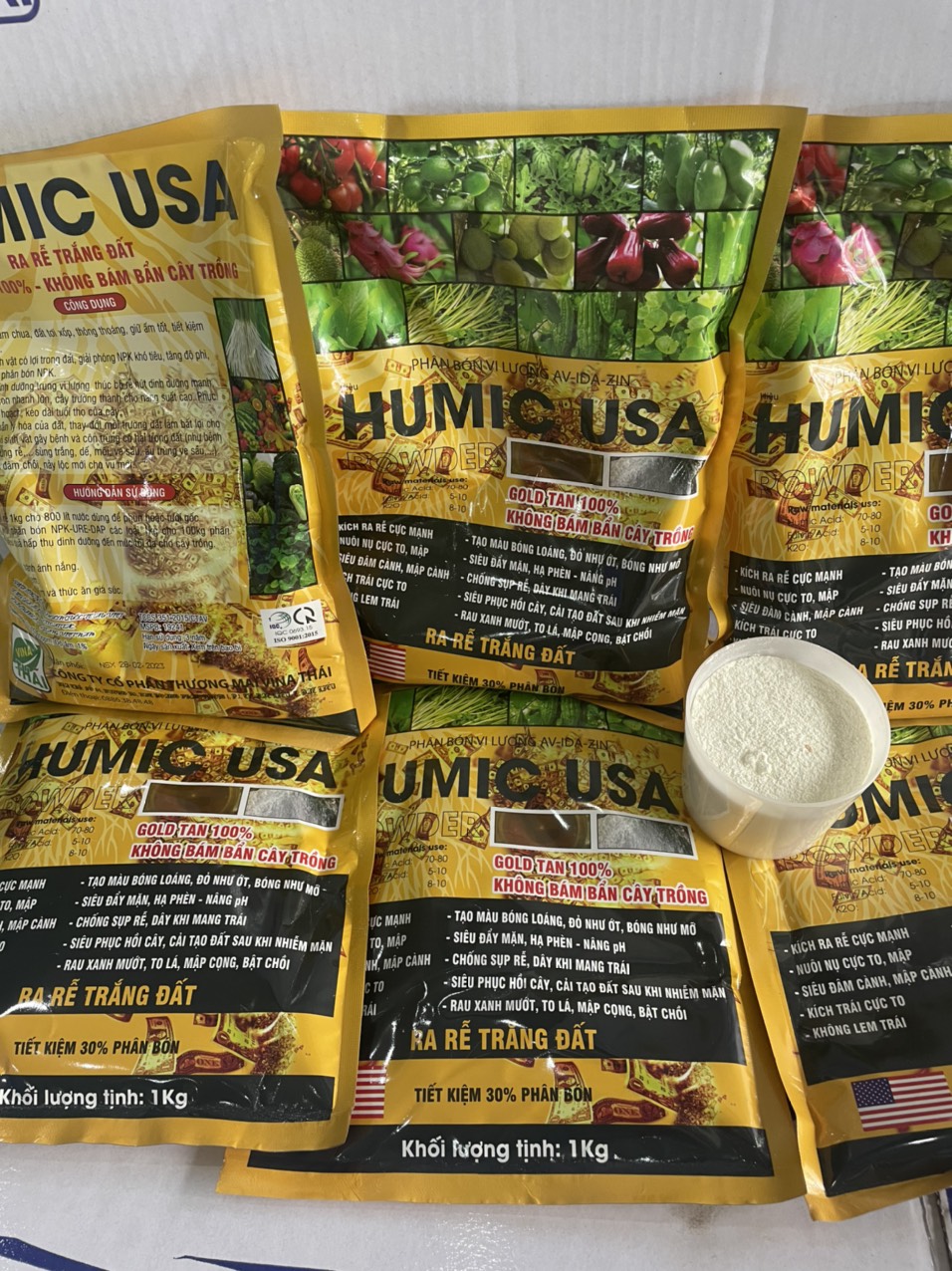 Humic usa kích rễ mạnh - cải tạo đất - đẹp cây - tốt lá - phục hồi cây sau thu hoạch - tăng năng suất