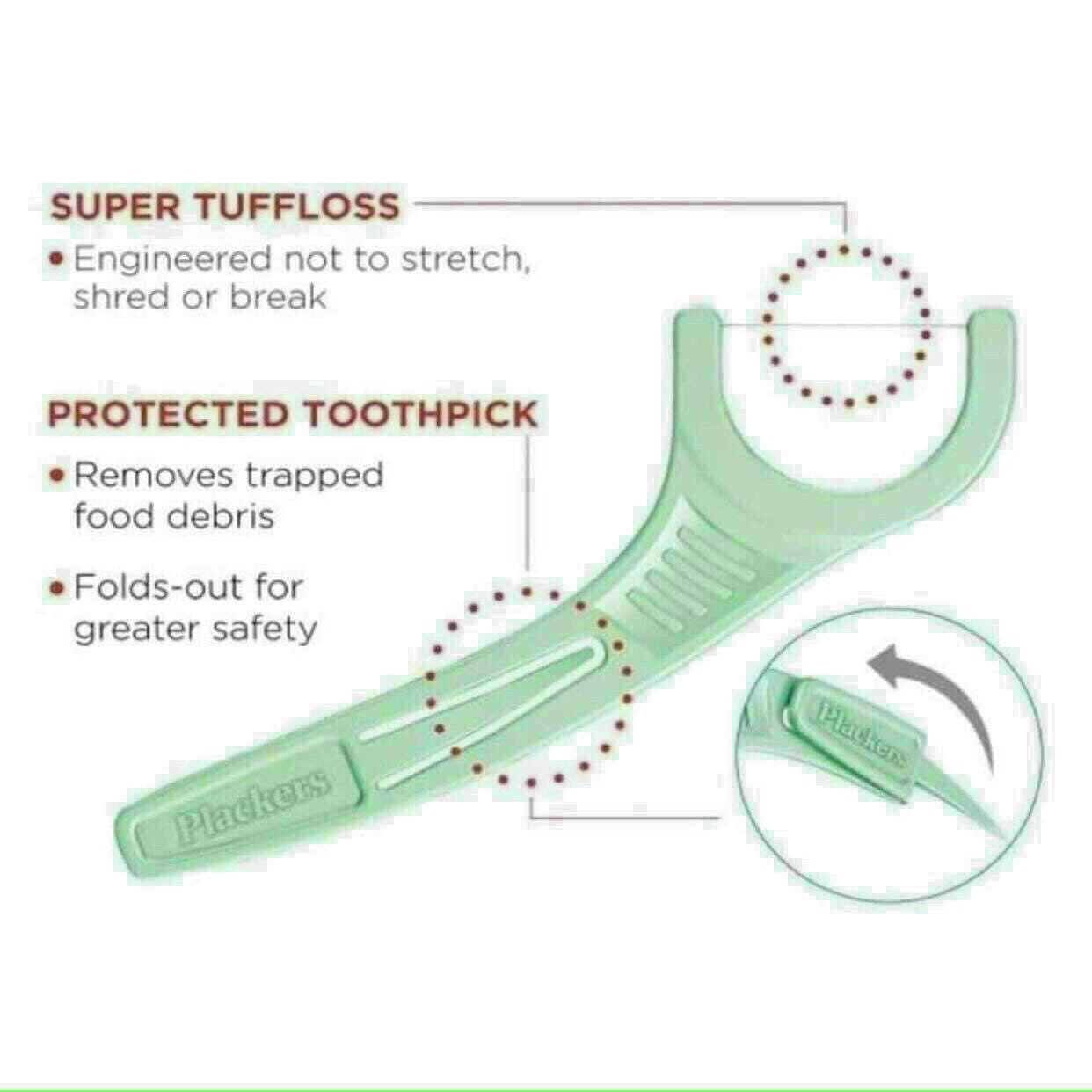 ❤Tăm chỉ nha khoa #plackers micro min -bịch 150 cây