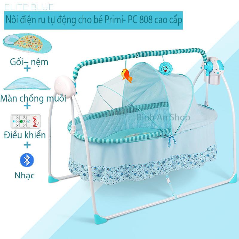 Nôi Điện Em Be, Giường, Nôi & Cũi, Nôi Điện Tự Động Cho Bé Chính Hang, Giá Rẻ, Chất Lượng, Nôi Điện E Bé Primi- PC 808 Cao Cấp, Nôi Điện Primi Thông Minh Ru Ngủ Cho Bé, Nôi Ttrẻ Sơ Sinh Có Nhạc Ru, Gía Sale Cực Ưu Đãi Lên Đến 50%