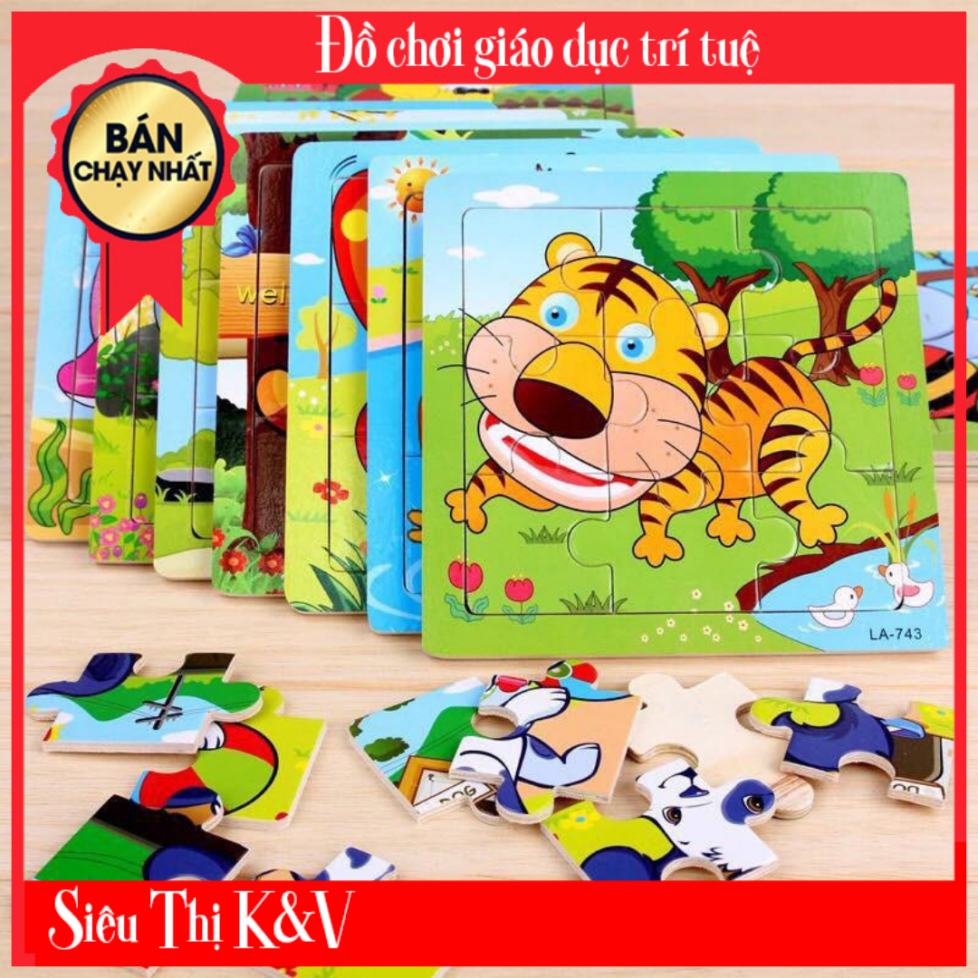 Đồ chơi ghép hình, xếp hình, ghép gỗ, tranh 9 miếng thông minh
