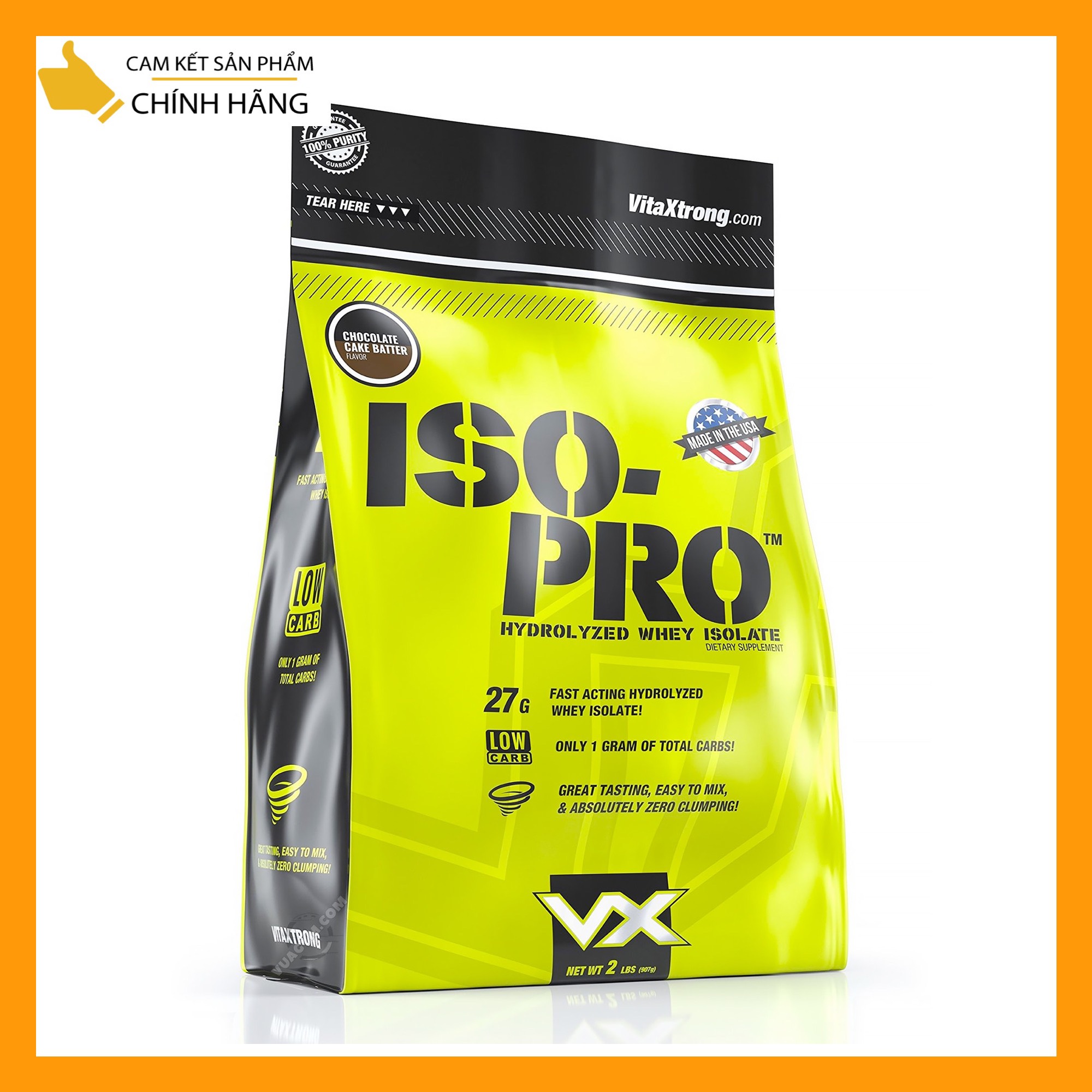 Whey protein - vitaxtrong - iso pro - 2lbs - bổ sung protein tăng cơ giảm mỡ - từ mỹ