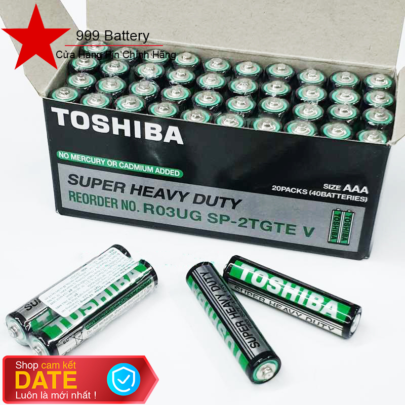 Hộp 40 viên pin AAA Toshiba (Pin đũa pin nhí lắp cho điều khiển - Remote)