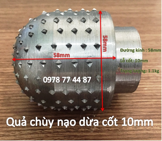 [HCM]Quả chùy nạo dừa cốt 10mm