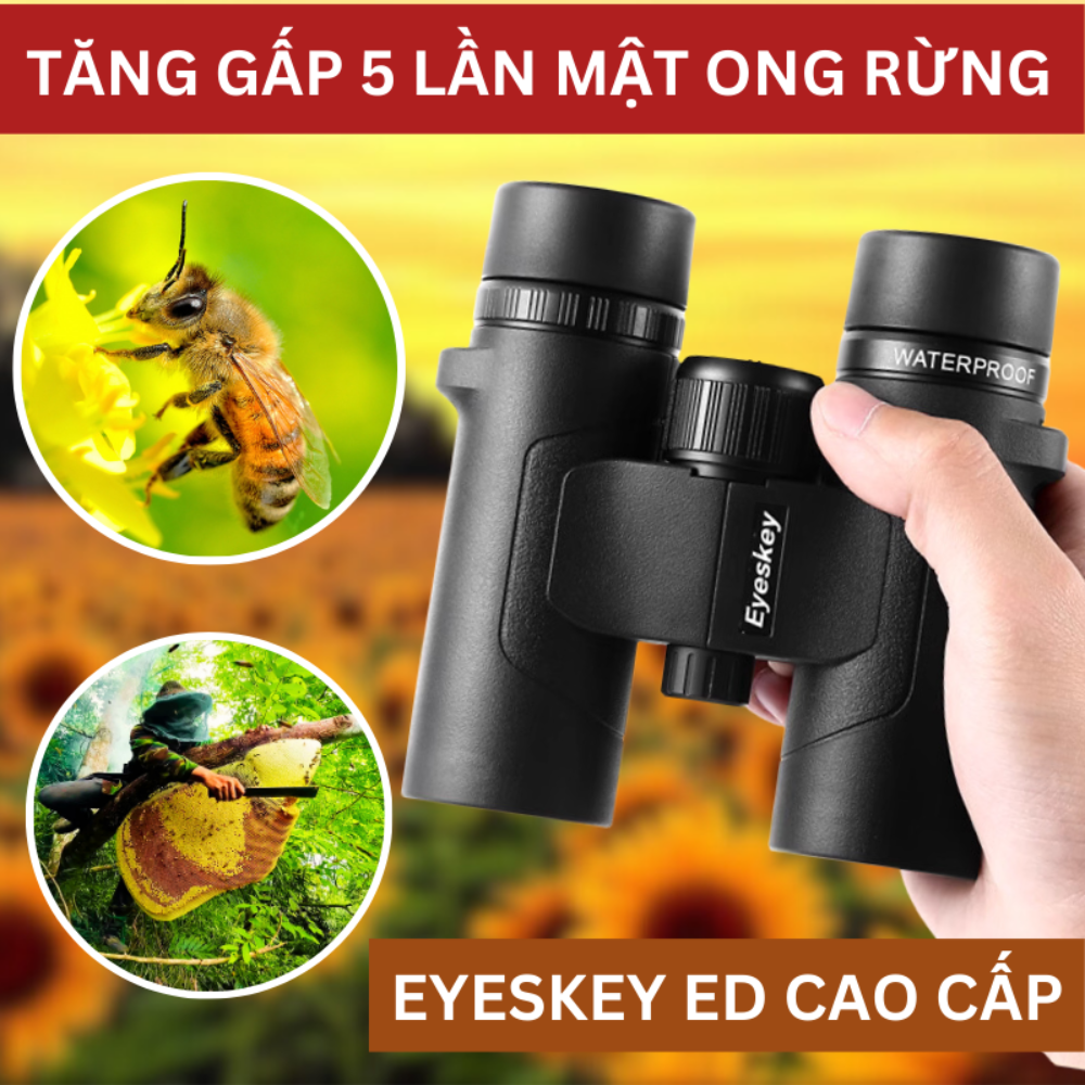 Ống nhòm Eyeskey 10x42ED Hyperion bản cao cấp nhất - Nhìn siêu xa chuyên dụng đi săn du lịch dã ngoại