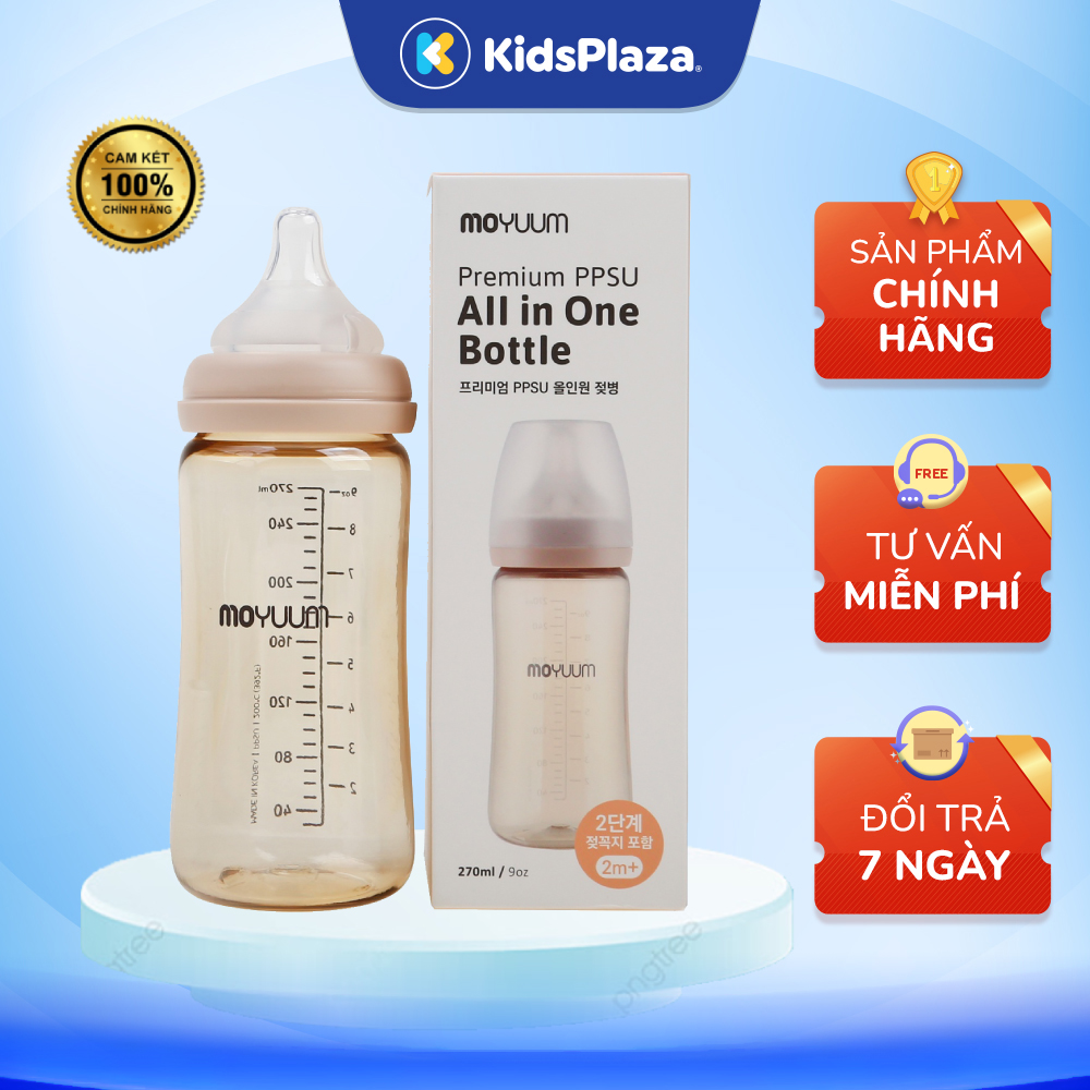 Bình sữa Moyuum Basic chính hãng cho bé 170ml/270ml - Kids Plaza