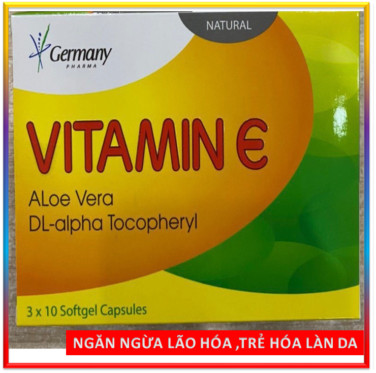 Viên Uống Đẹp Da Vitamin E đỏ 4000mcg, Aloe vera 500mg Giúp sáng mịn da, chống lão hóa