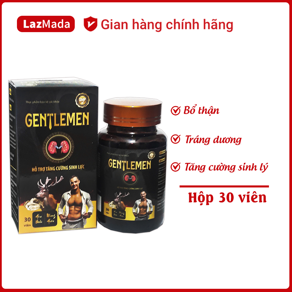 Viên uống sinh lý nam Gentlemen - Giúp tăng cường sinh lý nam,  bổ thận tráng dương, mạnh gân cốt, g
