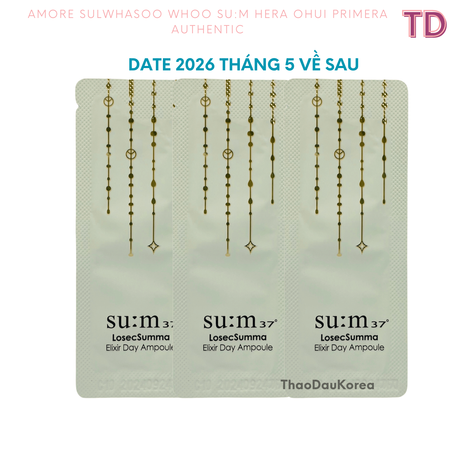 10 gói sample sum37 losec summa day ampoule tinh chất vàng ban ngày gói 1ml tloskorea cũ
