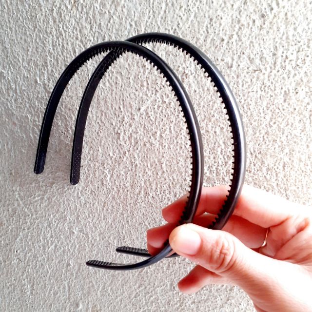 2 cài tóc trơn đen 8mm nhỏ xinh tiện lợi