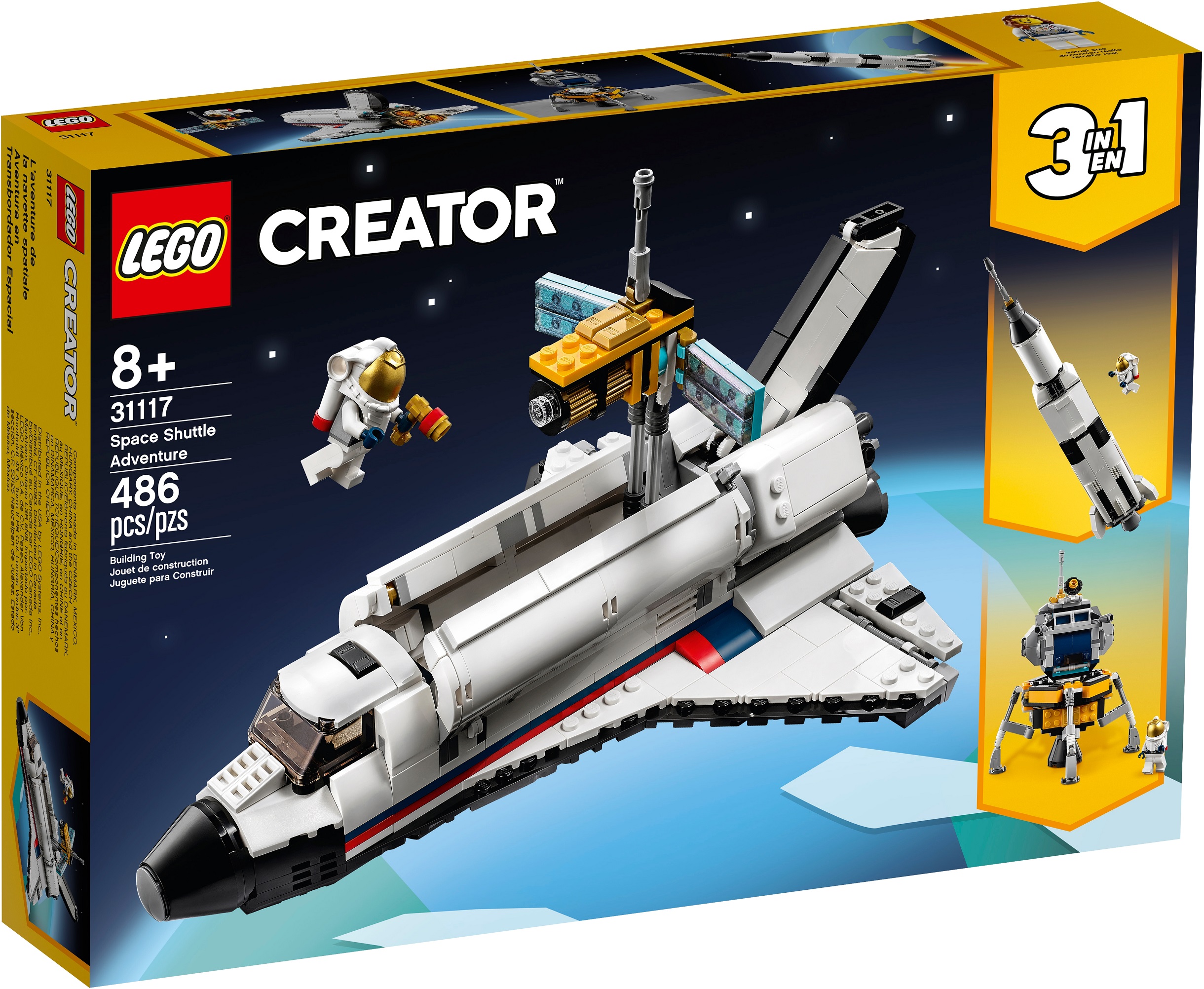 BRICK4U - LEGO  CREATOR 3in1 - 31117 - CUỘC DU HÀNH VỚI TÀU CON THOI - SPACE SHUTTLE ADVENTURE