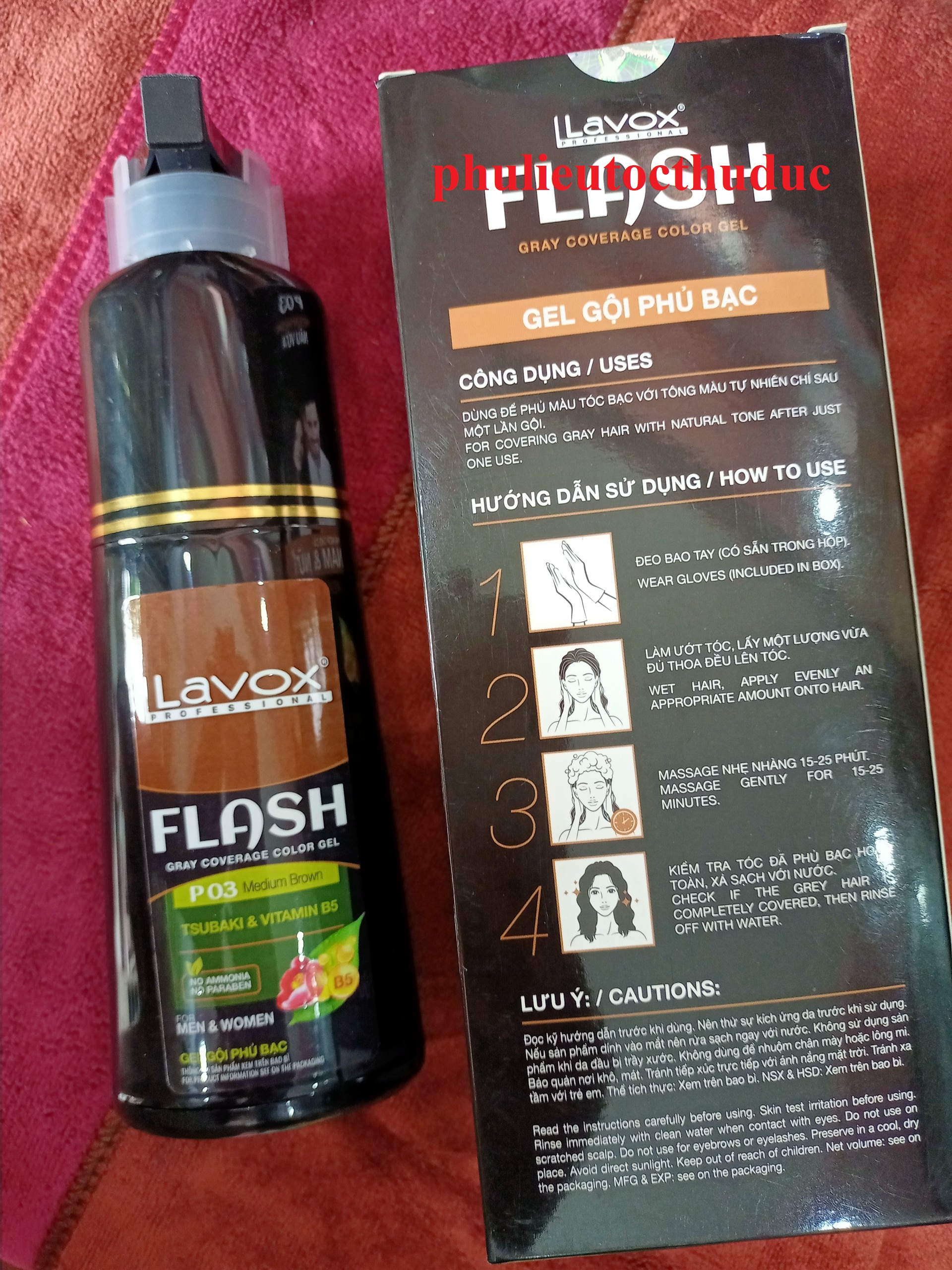 Gội phủ bạc FLash Lavox 200ml dùng cho cả nam và nữ
