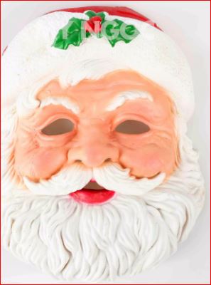 Mặt nạ ông già Noel bằng cao su kèm mũ ông già Noel thực tế trang phục giáng sinh-SKU- MNGS-u