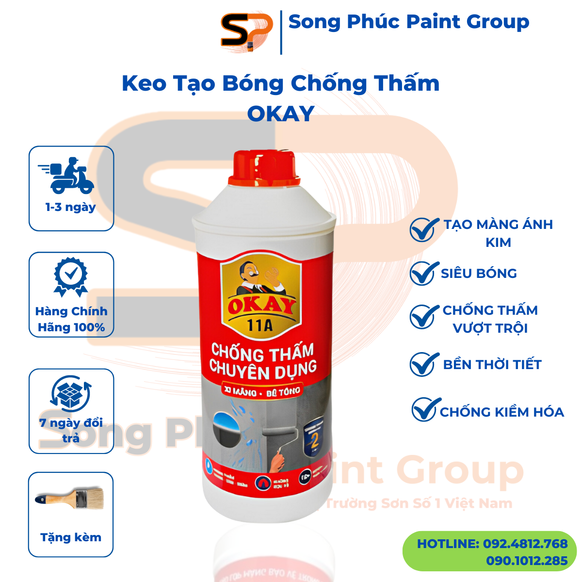 Keo Tạo Bóng Chống Thấm Okay [ 1 Lít ]