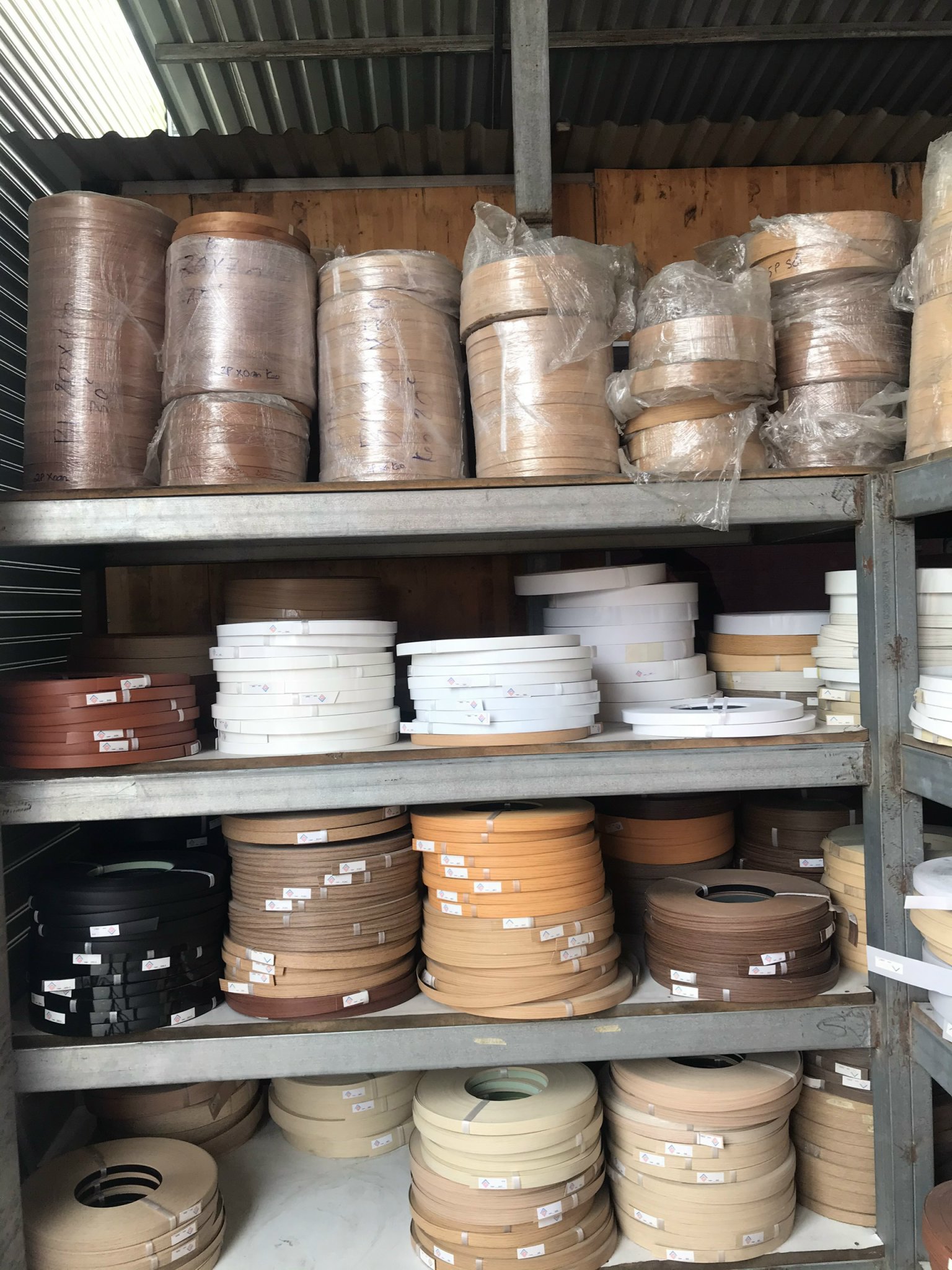 [HCM]nẹp gỗ viền cạnh chỉ nhựa dán cạnh vật dụng gỗ nội thất vân gỗ trắng bóng nhiều màu