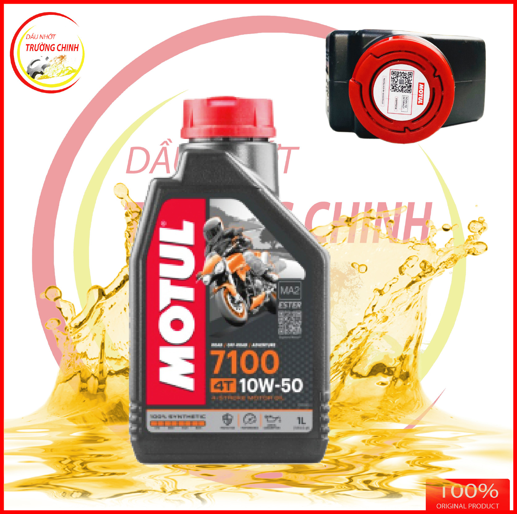 [HCM]Nhớt Motul 7100 10W50 dành cho xe số 1L và 1.2L -Mẫu Mới