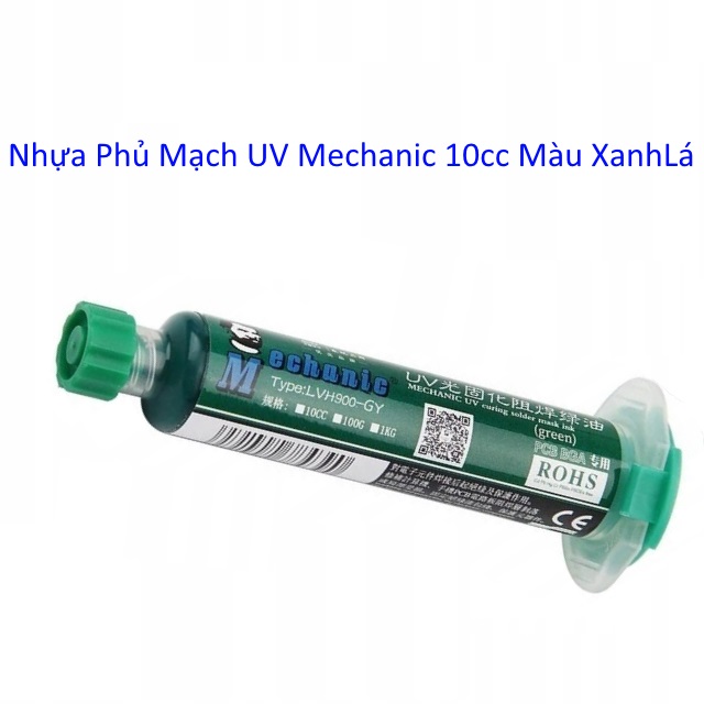 Keo nhựa phủ mạch uv mechanic 10cc màu xanh lá