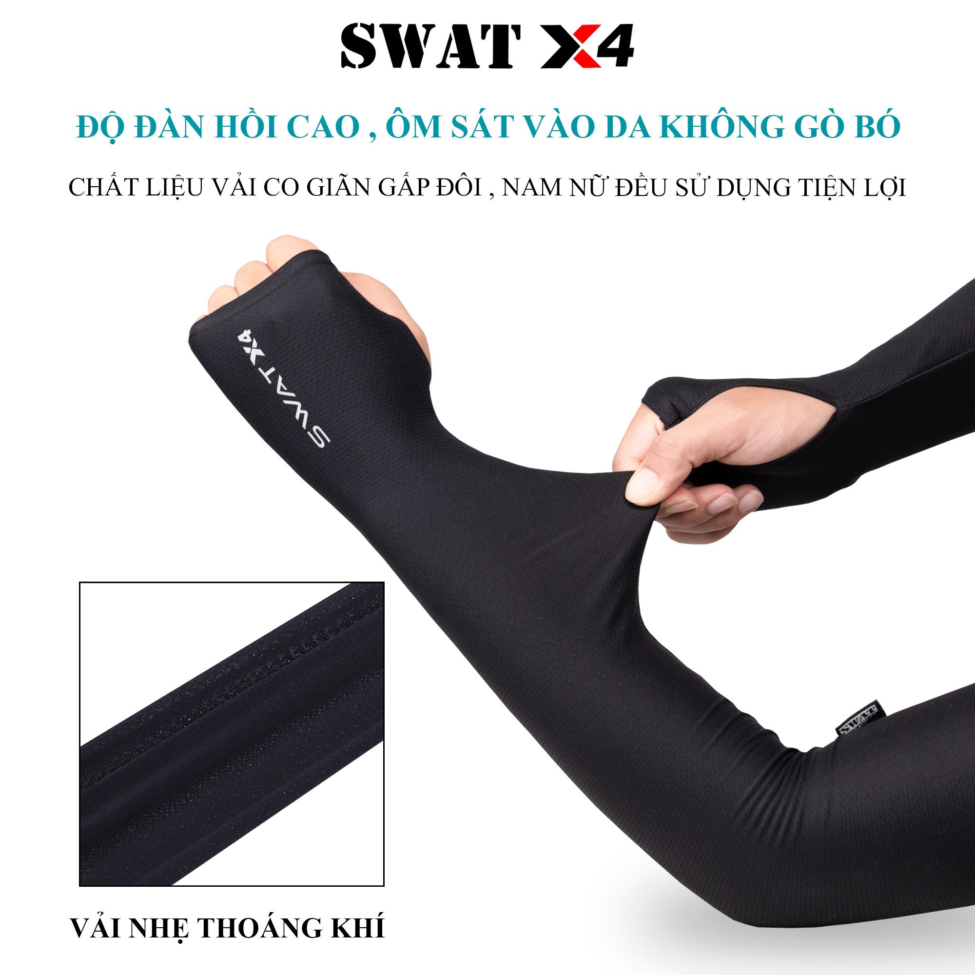 'hot trend' ống tay chống nắng swat x4 - chọn màu tùy thích