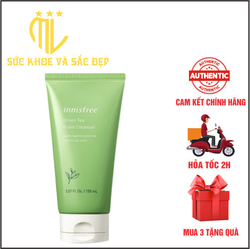 Sữa rữa mặt trà xanh innisfree mẫu mới,ngăn ngừa mụn hiệu quả