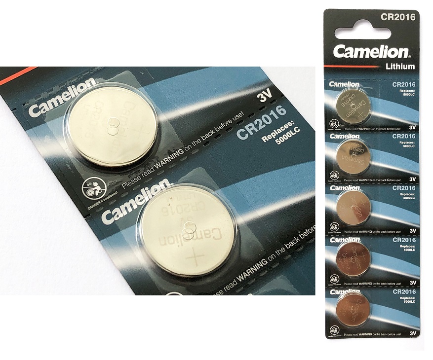 Vỉ 5 viên pin hạt nút cr2016 camelion lithium battery 3v