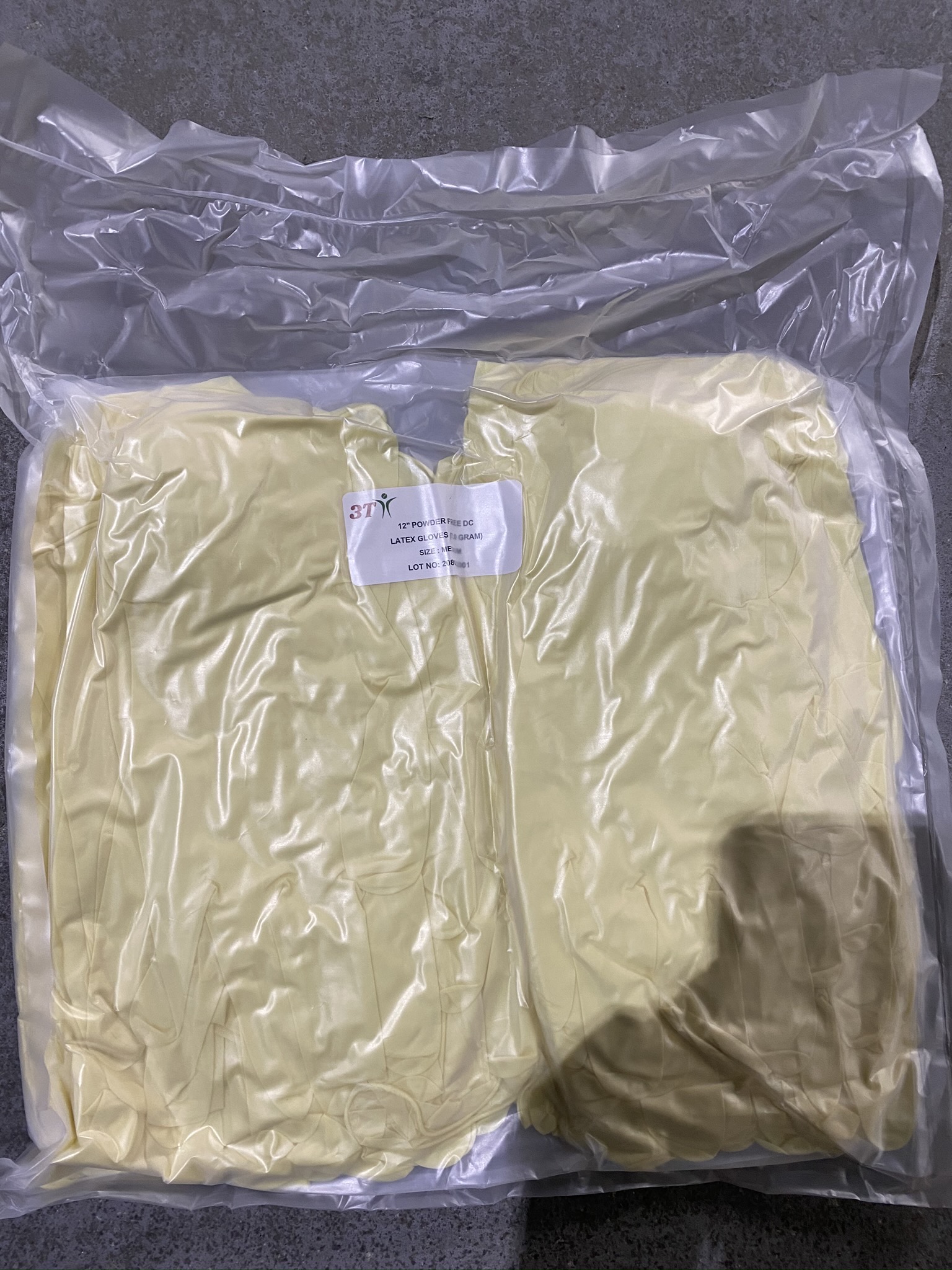 Găng tay latex, không bột, 12inch , class 1000