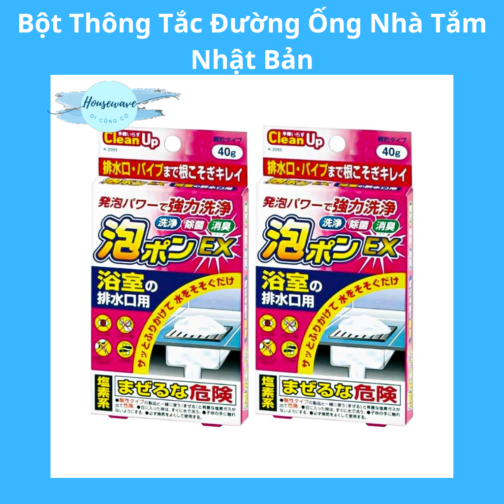 Bột Thông Tắc Đường Ống Nhà Tắm Nhật Bản