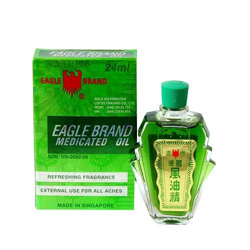 Dầu gió xanh Con Ó Singapore Eagle Brand Medicated Oil - 24ml