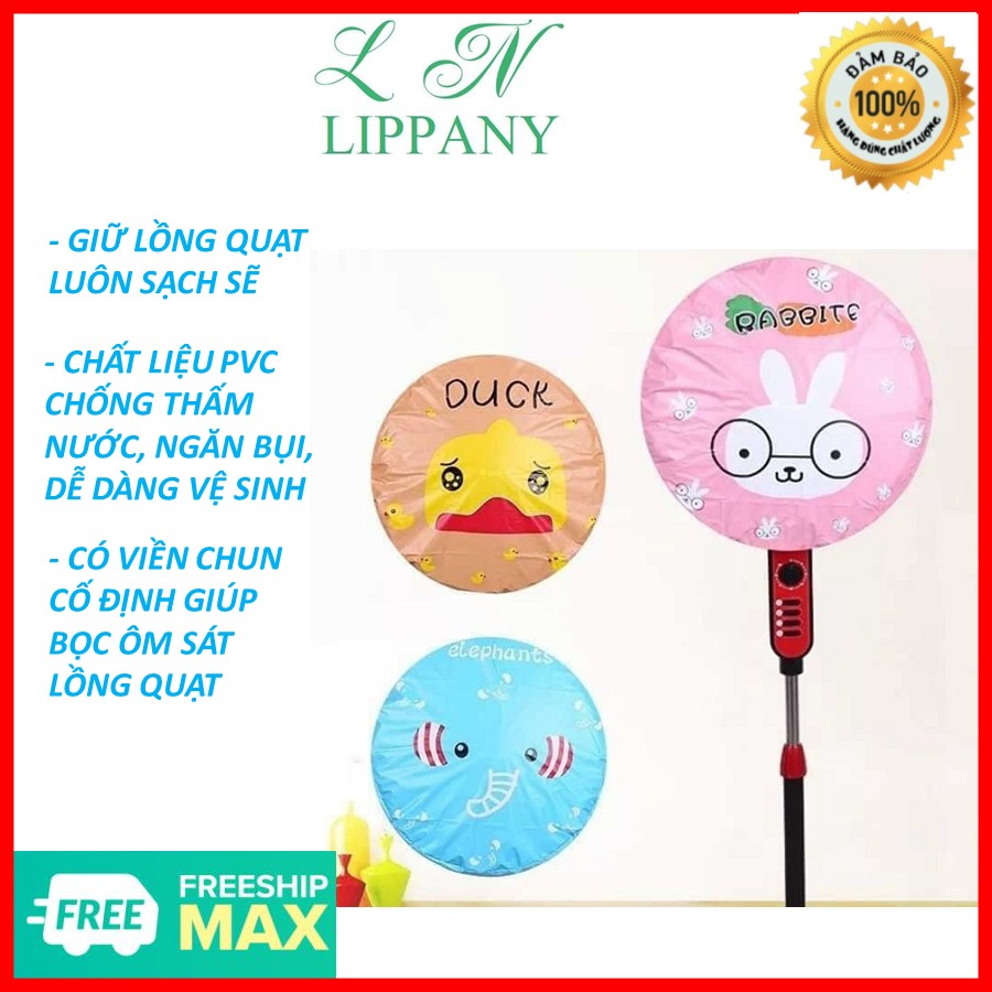 Túi bọc quạt thông minh tránh bụi bẩn - Bọc quạt chống bụi hình thú chất liệu vải cao cấp chống thấm nước