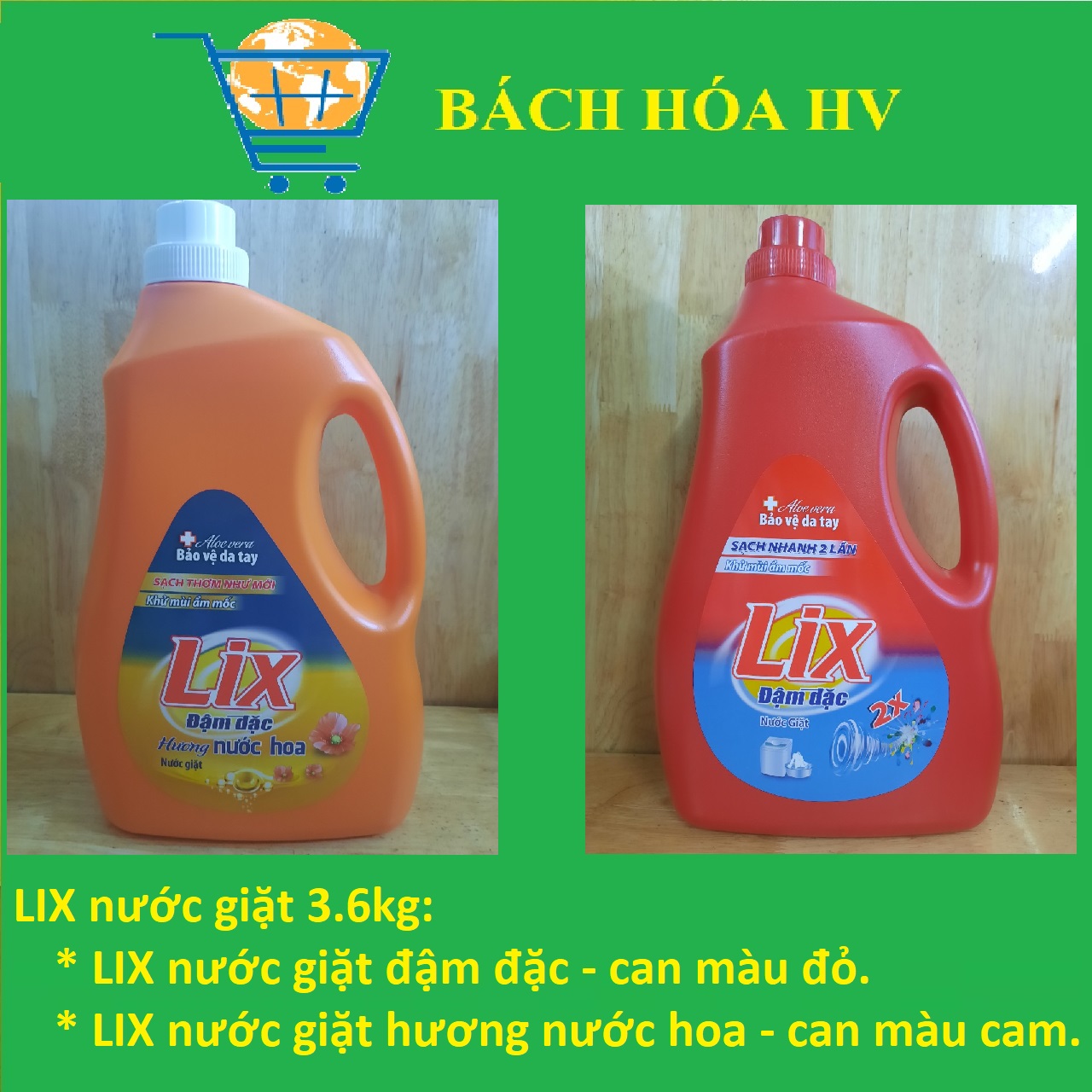 Nước giặt lix 3.6kg - bach hoa hv