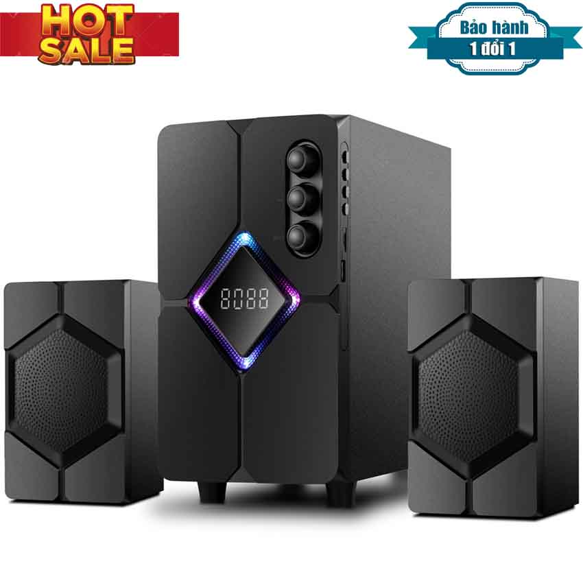 Loa vi tính 2.1 Kiêm Bluetooth Bosston T1800- Dùng nguồn 220V Loa Bosston Bluetooth T1800-BT 2.1 Có Đèn Led RGB-  Âm thanh cực chuẩn- Bass Êm Ái- Chất Lượng- Gía Sập Sàn- Bảo hành 12 Tháng
