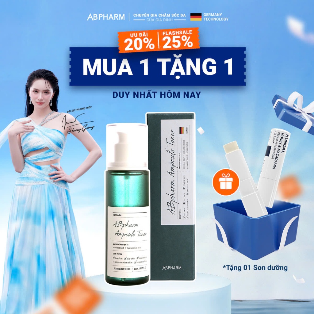 Nước cân bằng làm dịu, Phục hồi da nhạy cảm ABpharm Derma Ampoule Toner - 150Ml