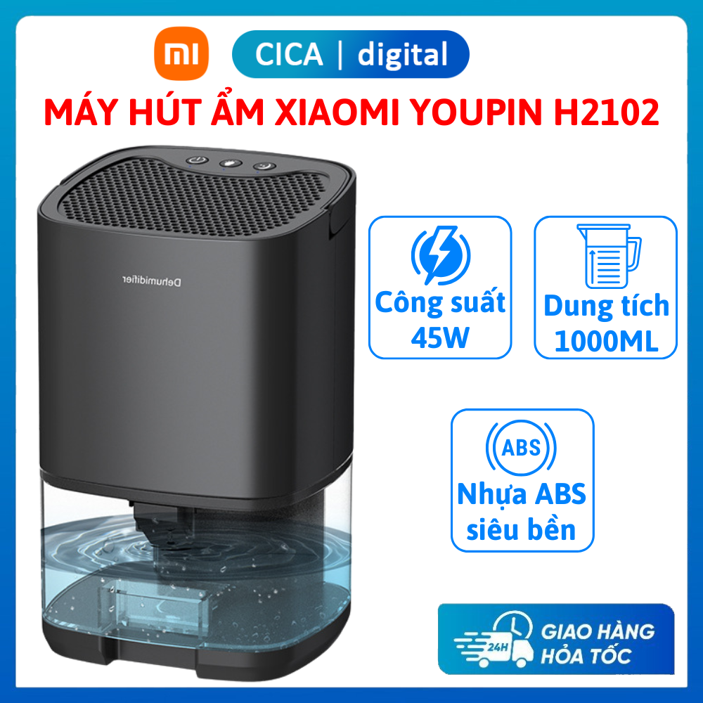 Máy Hút Ẩm Thông Minh Gia Đình Xiaomi Youpin H2102 - Công Suất 45W - Chống Ẩm An Toàn Tới Sức Khỏe - Bảo Hành 12 Tháng