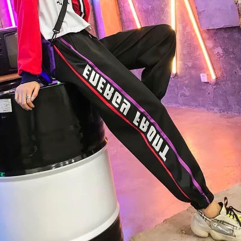 Quần jogger nam nữ chất liệu nỉ dày dặn thiết kế mới nhất năm 2019 form 65kg HE012