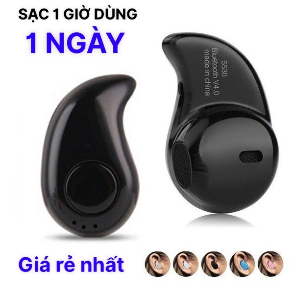 [HCM][GIÁ SỈ] TAI NGHE BLUETOOTH CÓ MÍC S530 ÂM THANH SIÊU BASS NGHE NHẠC ĐÀM THOẠI CỰC HAY - SẠC 1 GIỜ DÙNG 6 GIỜ - CHỐNG NƯỚC - CHỐNG ỒN - PIN CỰC TRÂU - GIÁ CỰC RẺ