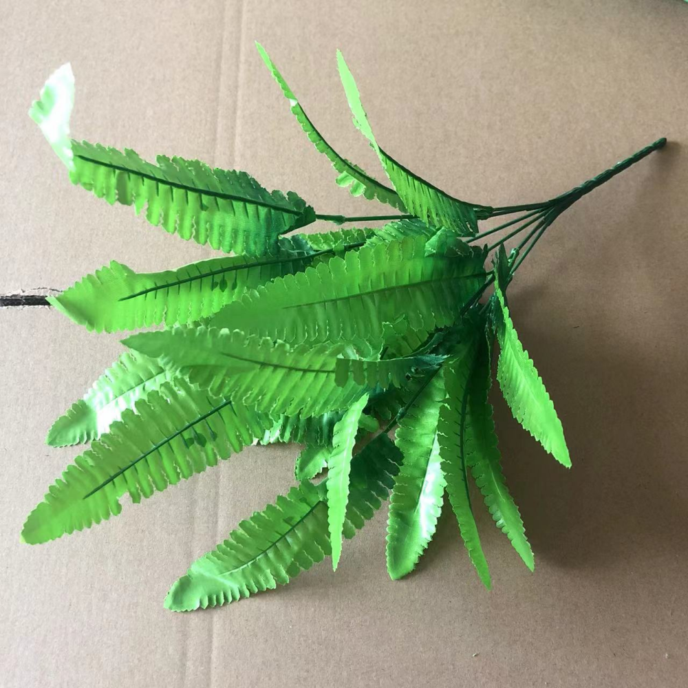 Cây nhựa nhân tạo, cây giả trang trí vườn tường - cây dương xỉ giả 7 nhánh, cao 25cm - VNG-GL42