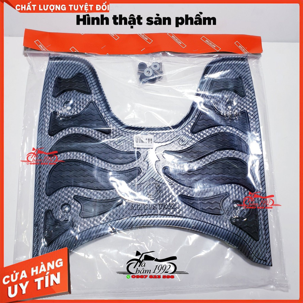 Thảm lót chân vision 2021-22 vân carbon hàng artisart loại 1; thảm để chân vision, miếng lót chân vision