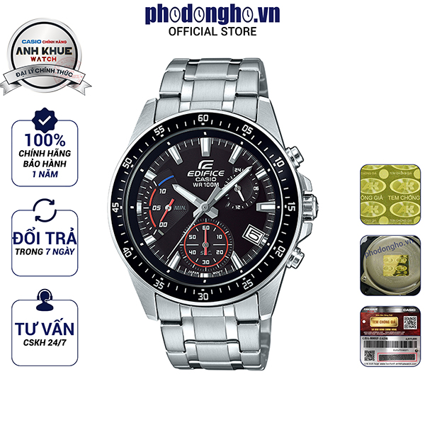 Đồng hồ edifice chính hãng casio anh khuê efv-540d-1avudf