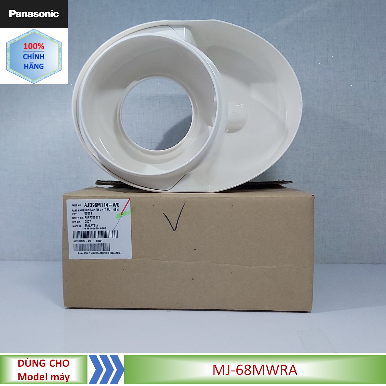 Phụ kiện khay đựng bã, khay dẫn nước ép máy ép panasonic mj-68m// mj-68mwra