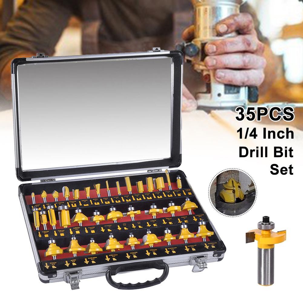 Bộ 35 mũi phay gỗ cao cấp cốt 6.3mm Nhập Khẩu